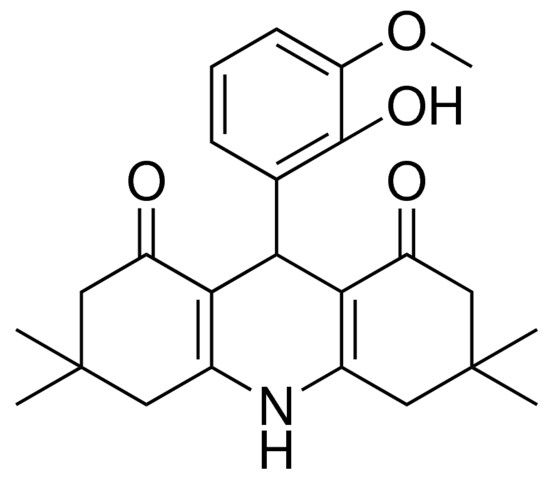 9-(2-HYDROXY-3-METHOXYPHENYL)-3,3,6,6-TETRAMETHYL-3,4,6,7,9,10-HEXAHYDRO-1,8(2H,5H)-ACRIDINEDIONE