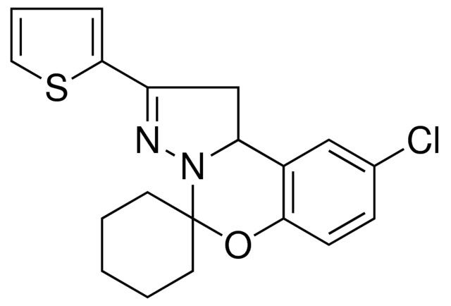 9-CHLORO-2-(THIOPHEN-2-YL)-1,10B-DIHYDROSPIRO[BENZO[E]PYRAZOLO[1,5-C][1,3]OXAZINE-5,1'-CYCLOHEXANE]