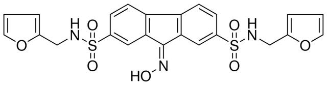 9-HYDROXYIMINO-9H-FLUORENE-2,7-DISULFONIC ACID BIS-((FURAN-2-YLMETHYL)-AMIDE)