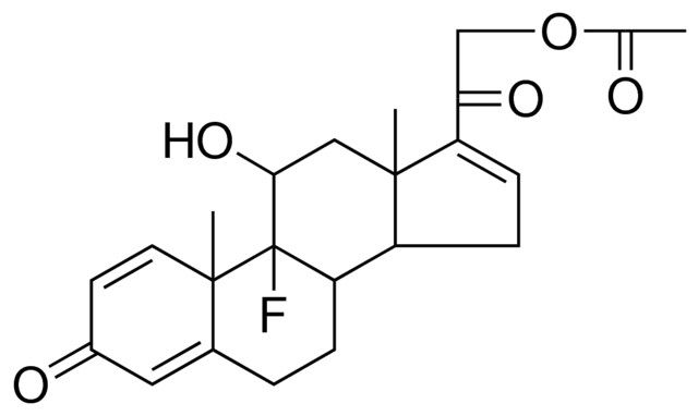 9-fluoro-11-hydroxy-3,20-dioxopregna-1,4,16-trien-21-yl acetate