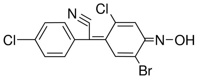 A-(BROMO-CHLORO-4-HYDROXYIMINO-CYCLOHEXADIENYLIDENE)-4-CHLOROPHENYLACETONITRILE