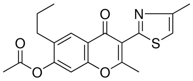 ACETIC ACID 2-ME-3-(4-METHYL-THIAZOL-2-YL)-4-OXO-6-PROPYL-4H-CHROMEN-7-YL ESTER