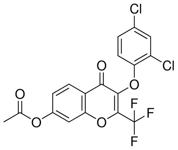 ACETIC ACID 3-(2,4-DI-CL-PHENOXY)-4-OXO-2-TRIFLUOROMETHYL-4H-CHROMEN-7-YL ESTER