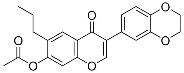 ACETIC ACID 3-(2,3-2H-BENZO(1,4)DIOXIN-6-YL)-4-OXO-6-PR-4H-CHROMEN-7-YL ESTER