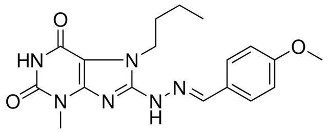 7-BUTYL-8-(N'-(4-MEO-BENZYLIDENE)-HYDRAZINO)-3-ME-3,7-DIHYDRO-PURINE-2,6-DIONE