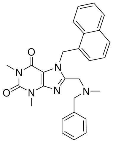 8-{[BENZYL(METHYL)AMINO]METHYL}-1,3-DIMETHYL-7-(1-NAPHTHYLMETHYL)-3,7-DIHYDRO-1H-PURINE-2,6-DIONE