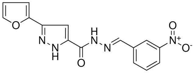 5-FURAN-2-YL-2H-PYRAZOLE-3-CARBOXYLIC ACID (3-NITRO-BENZYLIDENE)-HYDRAZIDE