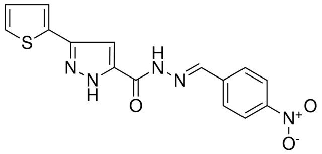 5-THIOPHEN-2-YL-2H-PYRAZOLE-3-CARBOXYLIC ACID (4-NITRO-BENZYLIDENE)-HYDRAZIDE