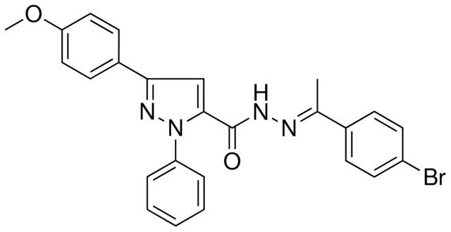 5(4-MEO-PH)-2-PH-2H-PYRAZOLE-3-CARBOXYLIC ACID (1-(4-BR-PH)-ETHYLIDENE)HYDRAZIDE