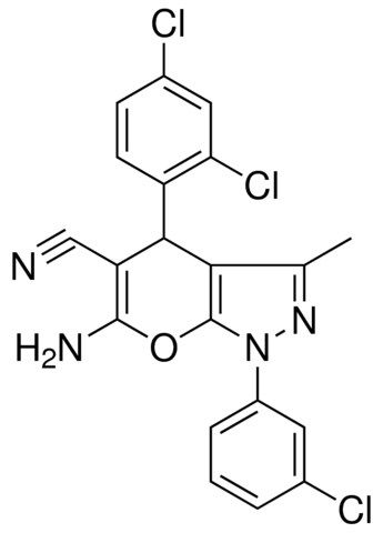 6-AMINO-1-(3-CHLOROPHENYL)-4-(2,4-DICHLOROPHENYL)-3-METHYL-1,4-DIHYDROPYRANO[2,3-C]PYRAZOLE-5-CARBONITRILE