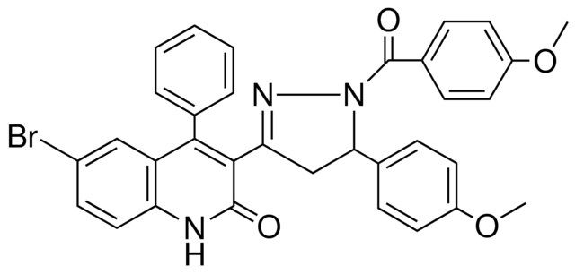 6-BR-3-(1-(4-MEO-BZ)-5-(4-MEO-PH)-4,5-2H-1H-PYRAZOL-3-YL)-4-PH-1H-QUINOLIN-2-ONE