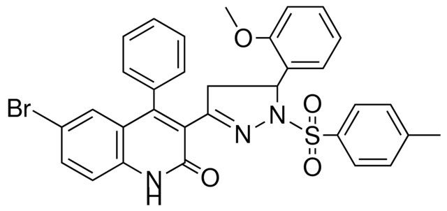 6-BR-3-(5-(2-MEO-PH)-1-(TOLUENE-4-SULFONYL)-1H-PYRAZOL-3-YL)-4-PH-QUINOLIN-2-ONE