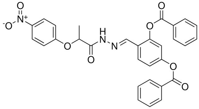 5-(BENZOYLOXY)-2-(2-(2-(4-NITROPHENOXY)PROPANOYL)CARBOHYDRAZONOYL)PH BENZOATE