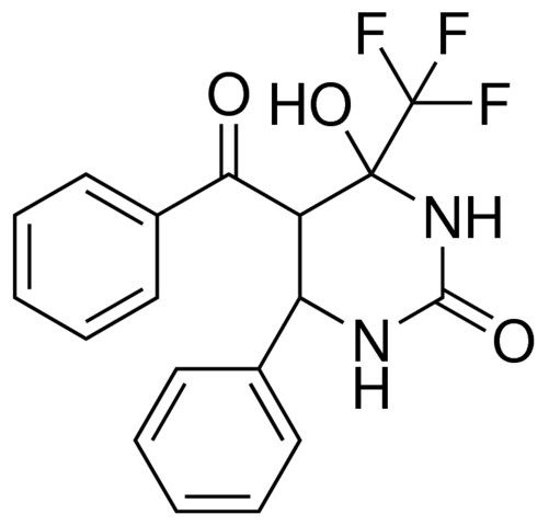 5-BENZOYL-4-HYDROXY-6-PHENYL-4-(TRIFLUOROMETHYL)TETRAHYDRO-2(1H)-PYRIMIDINONE