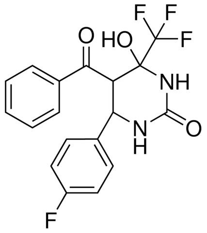 5-BENZOYL-6-(4-FLUORO-PH)-4-HO-4-(TRIFLUOROMETHYL)TETRAHYDRO-2(1H)-PYRIMIDINONE