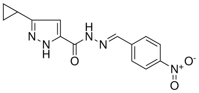 5-CYCLOPROPYL-2H-PYRAZOLE-3-CARBOXYLIC ACID (4-NITRO-BENZYLIDENE)-HYDRAZIDE