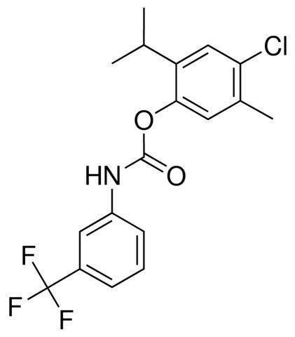 4-CHLORO-2-ISOPROPYL-5-METHYLPHENYL N-(3-(TRIFLUOROMETHYL)PHENYL)CARBAMATE