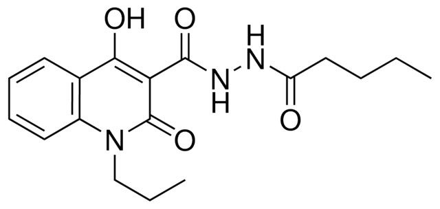 4-HO-2-OXO-1-PR-1,2-DIHYDRO-QUINOLINE-3-CARBOXYLIC ACID N'-PENTANOYL-HYDRAZIDE