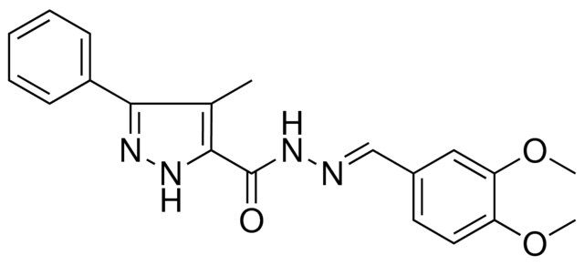 4-ME-5-PH-2H-PYRAZOLE-3-CARBOXYLIC ACID (3,4-DIMETHOXY-BENZYLIDENE)-HYDRAZIDE