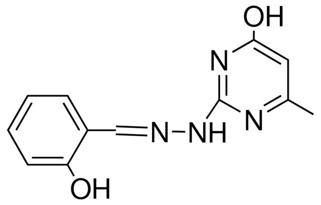 4-HYDROXY-2-(2-HYDROXYBENZYLIDENEHYDRAZINO)-6-METHYLPYRIMIDINE