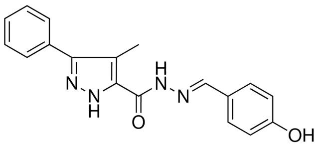 4-ME-5-PHENYL-2H-PYRAZOLE-3-CARBOXYLIC ACID (4-HYDROXY-BENZYLIDENE)-HYDRAZIDE