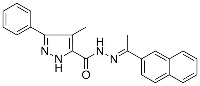 4-ME-5-PH-2H-PYRAZOLE-3-CARBOXYLIC ACID (1-NAPHTHALEN-2-YL-ETHYLIDENE)-HYDRAZIDE