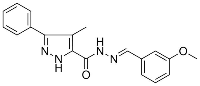 4-ME-5-PHENYL-2H-PYRAZOLE-3-CARBOXYLIC ACID (3-METHOXY-BENZYLIDENE)-HYDRAZIDE