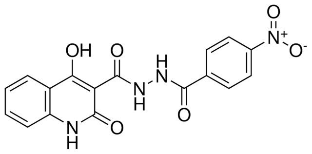 4-NITRO-BENZOIC ACID N'-(4-HO-2-OXO-1,2-DIHYDRO-QUINOLINE-3-CARBONYL)-HYDRAZIDE