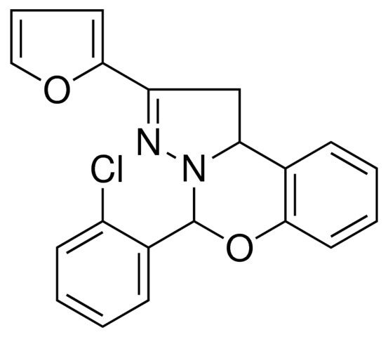 4-(2-CL-PH)-2-FURAN-2-YL-1,9B-DIHYDRO-5-OXA-3,3A-DIAZA-CYCLOPENTA(A)NAPHTHALENE