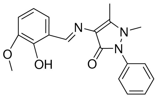 4-(2-HYDROXY-3-METHOXYBENZYLIDENEAMINO)ANTIPYRINE