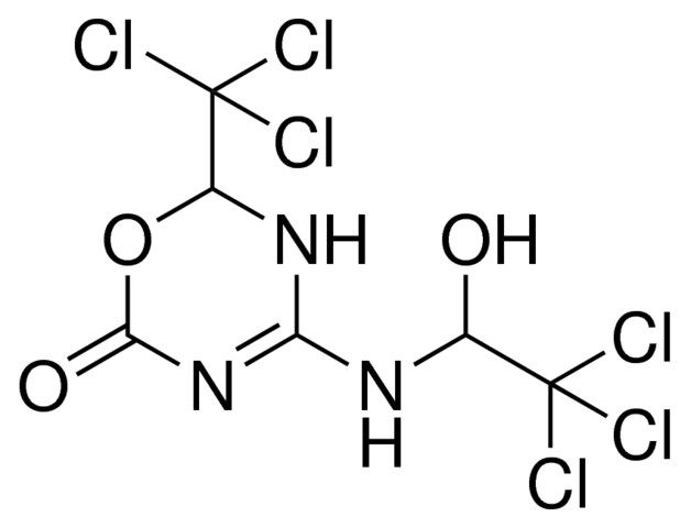 4-(2,2,2-TRI-CL-1-HO-ETHYLAMINO)-6-TRICHLOROMETHYL-5,6-2H-(1,3,5)OXADIAZIN-2-ONE