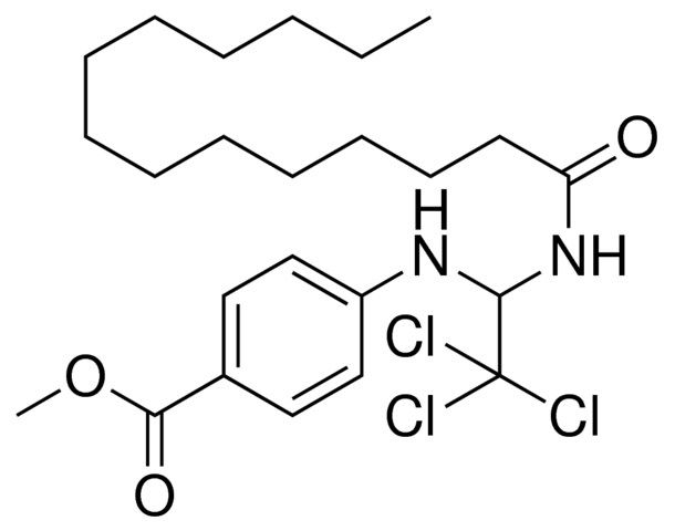 4-(2,2,2-TRICHLORO-1-TETRADECANOYLAMINO-ETHYLAMINO)-BENZOIC ACID METHYL ESTER