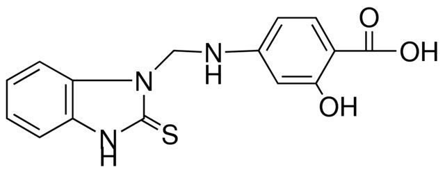 4-(2,3-DIHYDRO-2-THIOXO-1-BENZIMIDAZOLYLMETHYLAMINO)-SALICYLIC ACID