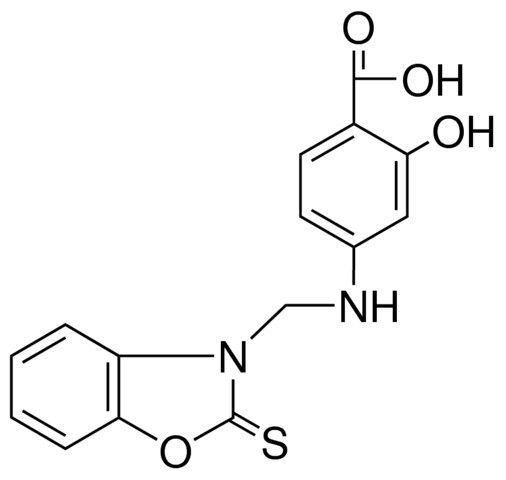 4-(2,3-DIHYDRO-2-THIOXO-3-BENZOXAZOLYLMETHYLAMINO)-SALICYLIC ACID