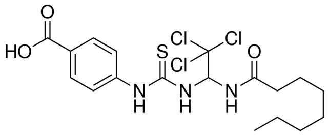 4-(3-(2,2,2-TRICHLORO-1-OCTANOYLAMINO-ETHYL)-THIOUREIDO)-BENZOIC ACID