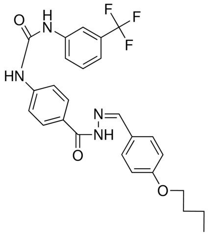 4-(3-(3-(TRIFLUOROMETHYL)PHENYL)UREIDO)BENZOIC (4-BUTOXYBENZYLIDENE)HYDRAZIDE