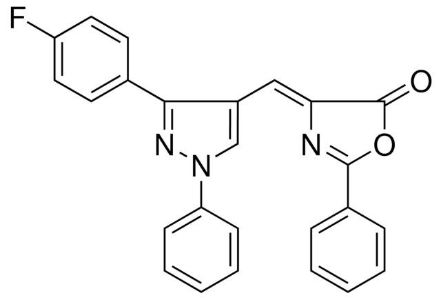 4-(3-(4-F-PHENYL)-1-PHENYL-1H-PYRAZOL-4-YLMETHYLENE)-2-PHENYL-4H-OXAZOL-5-ONE