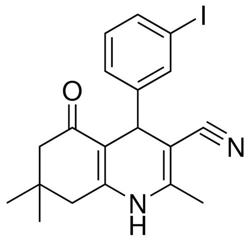 4-(3-I-PH)-2,7,7-TRIMETHYL-5-OXO-1,4,5,6,7,8-HEXAHYDRO-QUINOLINE-3-CARBONITRILE