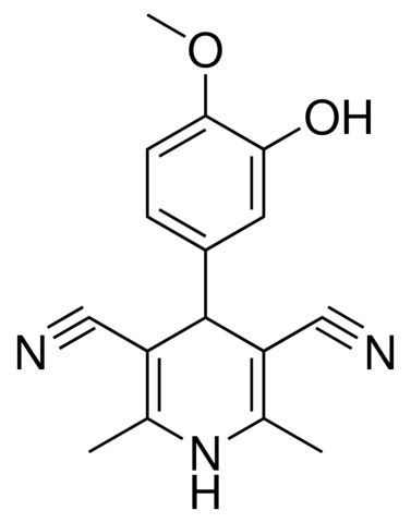 4-(3-HO-4-METHOXY-PHENYL)-2,6-DIMETHYL-1,4-DIHYDRO-PYRIDINE-3,5-DICARBONITRILE