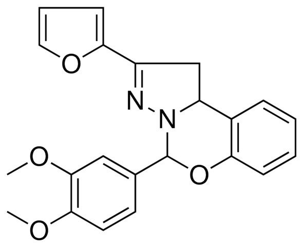 4-(3,4-DI-MEO-PH)-2-FURAN-2-YL-1,9B-2H-5-OXA-3,3A-DIAZA-CYCLOPENTA(A)NAPHTHALENE