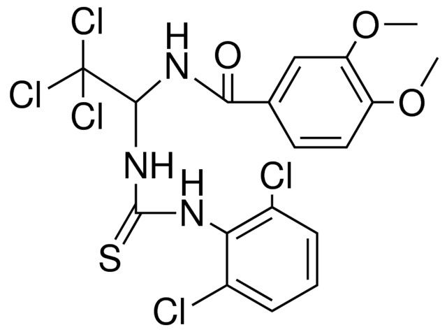 3,4-DI-MEO-N-(2,2,2-TRICHLORO-1-(3-(2,6-DICHLORO-PH)-THIOUREIDO)-ET)-BENZAMIDE