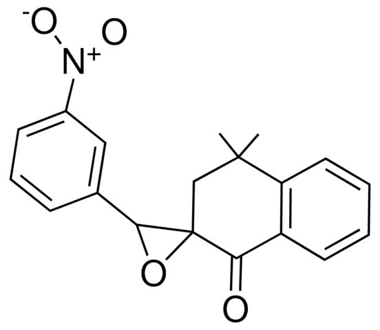 3,4-DIHYDRO-4,4-DIMETHYL3-(3NITROPHENYL)SPIRO(NAPHTHALENE-2(1H)2'-OXIRANE)1ONE