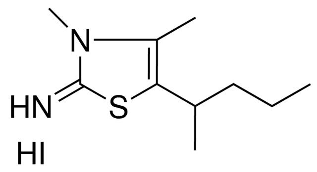 3,4-DIMETHYL-5-(1-METHYL-BUTYL)-3H-THIAZOL-2-YLIDENEAMINE, HYDROIODIDE