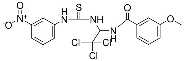 3-METHOXY-N-(2,2,2-TRICHLORO-1-(3-(3-NITRO-PHENYL)-THIOUREIDO)-ETHYL)-BENZAMIDE