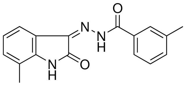 3-METHYL-BENZOIC ACID (7-METHYL-2-OXO-1,2-DIHYDRO-INDOL-3-YLIDENE)-HYDRAZIDE