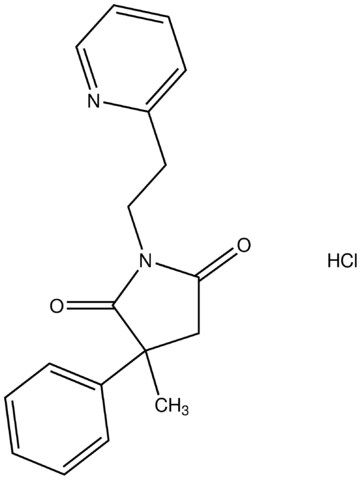 3-methyl-3-phenyl-1-[2-(2-pyridinyl)ethyl]-2,5-pyrrolidinedione hydrochloride