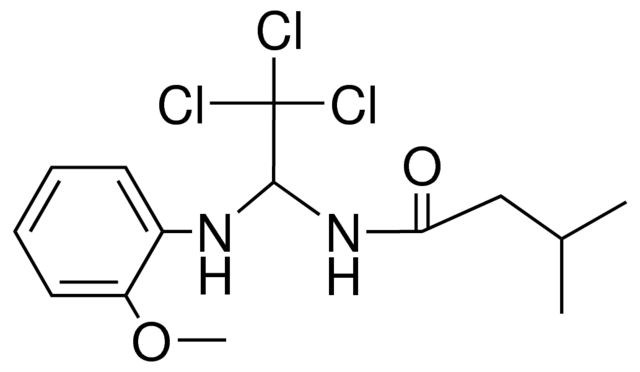 3-METHYL-N-(2,2,2-TRICHLORO-1-(2-METHOXY-PHENYLAMINO)-ETHYL)-BUTYRAMIDE