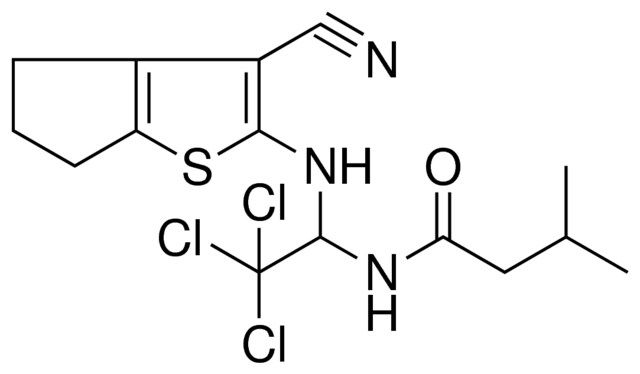 3-METHYL-N-{2,2,2-TRICHLORO-1-[(3-CYANO-5,6-DIHYDRO-4H-CYCLOPENTA[B]THIEN-2-YL)AMINO]ETHYL}BUTANAMIDE