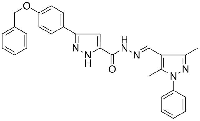 3-[4-(BENZYLOXY)PHENYL]-N'-[(E)-(3,5-DIMETHYL-1-PHENYL-1H-PYRAZOL-4-YL)METHYLIDENE]-1H-PYRAZOLE-5-CARBOHYDRAZIDE