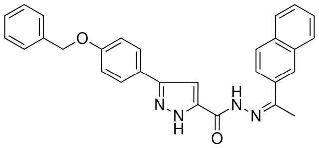 3-[4-(BENZYLOXY)PHENYL]-N'-[(Z)-1-(2-NAPHTHYL)ETHYLIDENE]-1H-PYRAZOLE-5-CARBOHYDRAZIDE